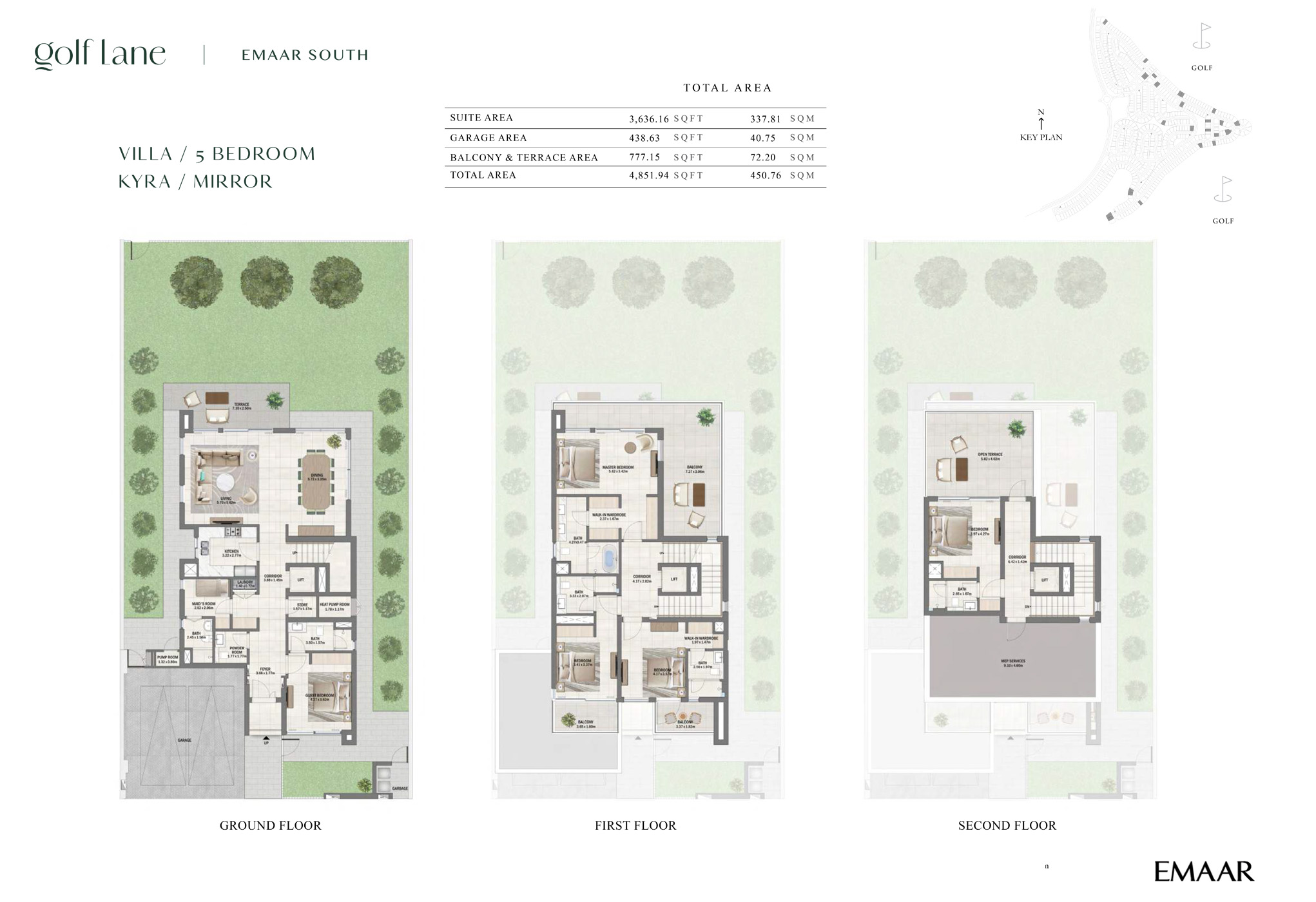 5 Bedroom Villas Floor Plan
